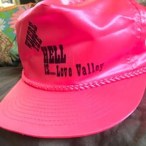 Vintage neon pink trucker hat